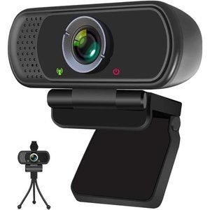 HD Webcam 1080P with Privacy Shutter and Tripod Stand